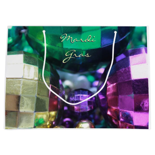 Grand Sac Cadeau Festive Mardi Gras Fête Personnalisée Favoriser Le (Devant)