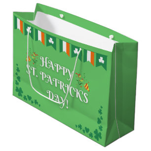 Grand Sac Cadeau Festive St. Patrick's Day Green