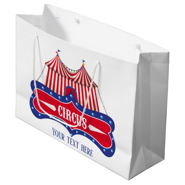 Grand Sac Cadeau fête des amateurs de cirque (Devant Angle)
