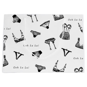 Grand Sac Cadeau Fête des mariées de lingerie de script de pinceau 