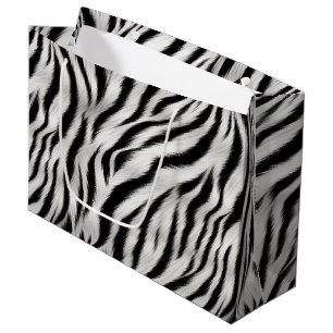 Grand Sac Cadeau Fête des mariées Poster de animal Chic Zebra