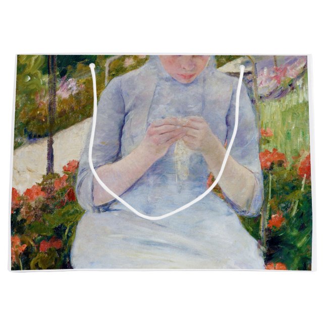 Grand Sac Cadeau Fille dans le jardin, Mary Cassatt (Devant)
