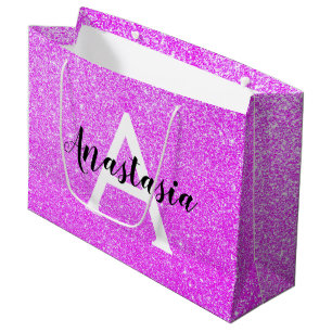 Grand Sac Cadeau Fille Glam Purple Parties scintillant Sparkings No