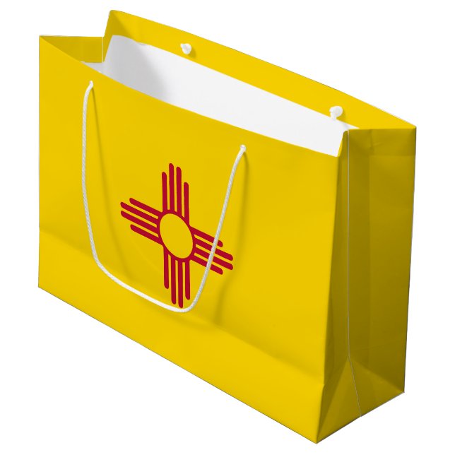 Grand Sac Cadeau Flag du Nouveau-Mexique (Devant Angle)