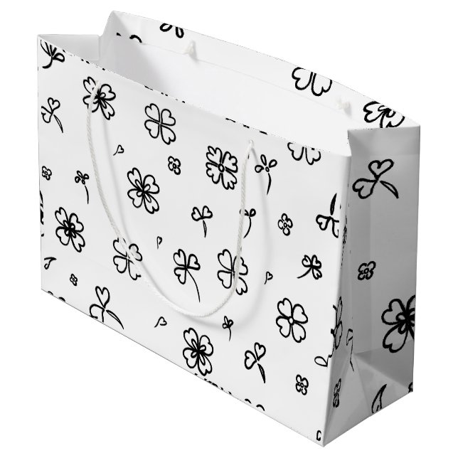 Grand Sac Cadeau Fleur d'amour (Dos Angle)