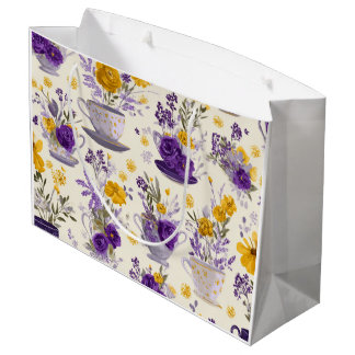 Grand Sac Cadeau Fleur dansante