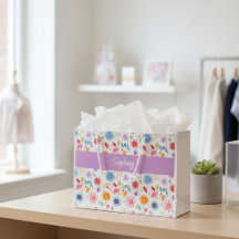Fleur de sauvage personnalisée bleu violet rose