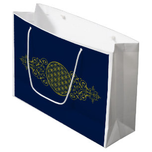 Grand Sac Cadeau Fleur de vie / Blume des Lebens - vintage XI
