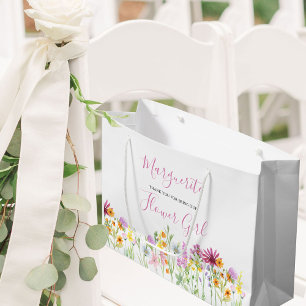 Grand Sac Cadeau Fleur sauvage Fleur Meadow Merci