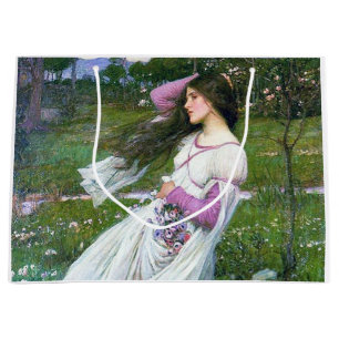 Grand Sac Cadeau Fleurs dans le vent, John William Waterhouse