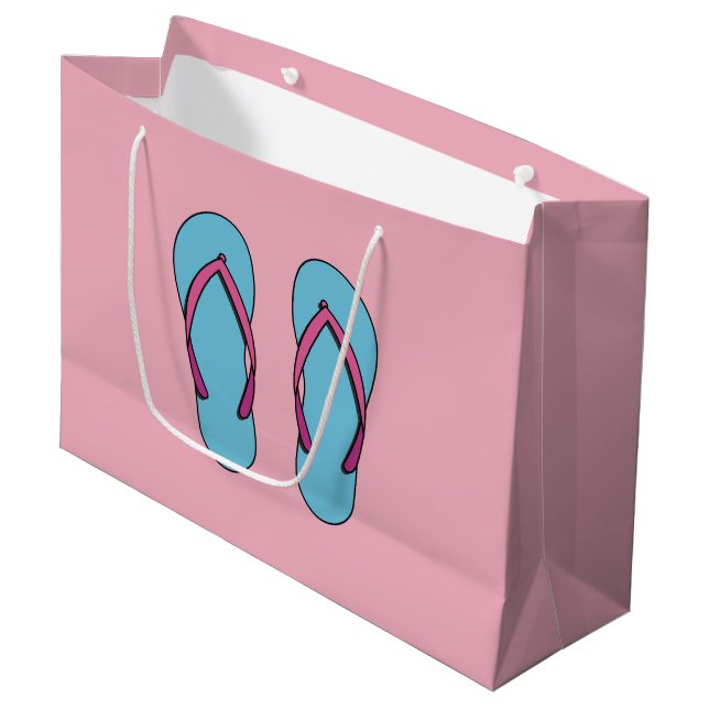 Grand Sac Cadeau Flip Flops de plage (Devant Angle)