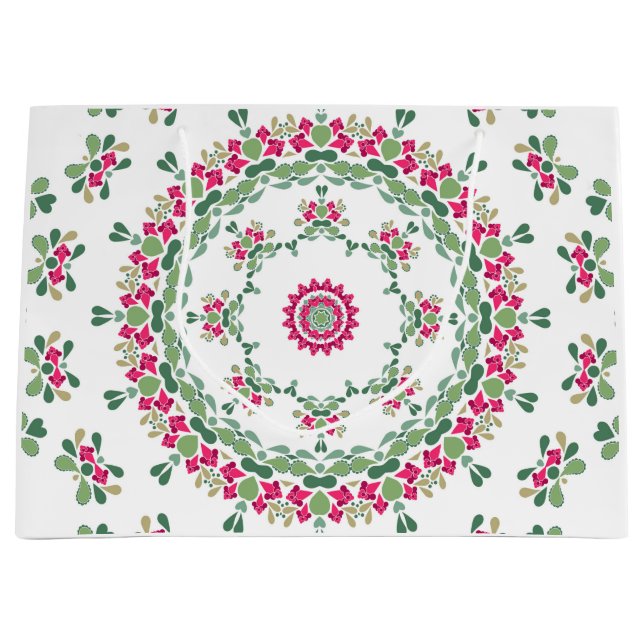 Grand Sac Cadeau Floral ornament (Devant)