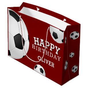 Grand Sac Cadeau Football Football Ball Sports heureux Anniversaire