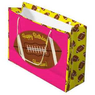 Grand Sac Cadeau Football Sports Anniversaire fête rose