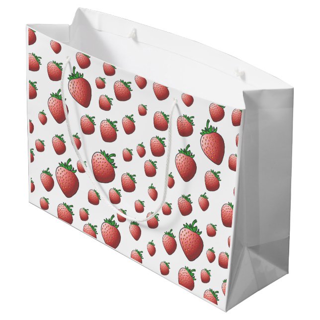 Grand Sac Cadeau Fraise (Dos Angle)