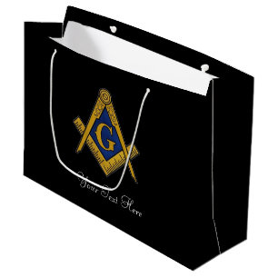 Grand Sac Cadeau Freemason Masonic Carré et Compass Freemasony