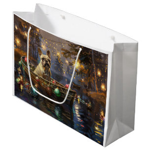 Grand Sac Cadeau French Bulldog Christmas Festive Voyage