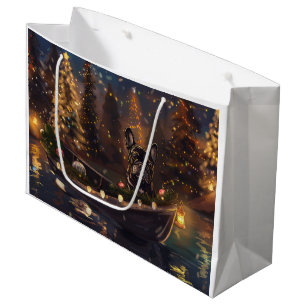 Grand Sac Cadeau French Bulldog Christmas Festive Voyage