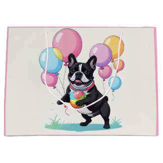 Grand Sac Cadeau French Bulldog Happy Day Französische Bulldogge 