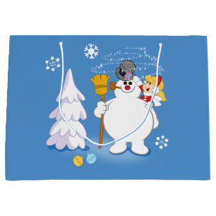 Grand Sac Cadeau Frosty the Snowman™   Frosty & Karen Winter Fun