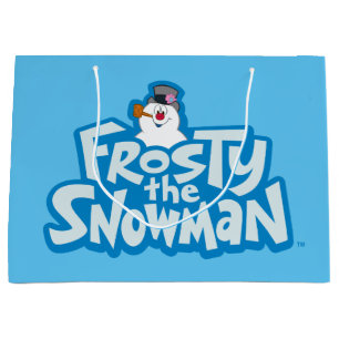 Grand Sac Cadeau Frosty the Snowman™   Logo empilé gelé