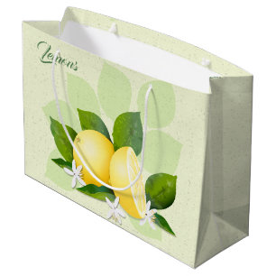 Grand Sac Cadeau Fruit citron