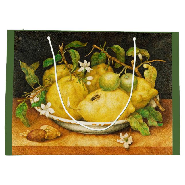GRAND SAC CADEAU FRUITS DE SAISON LÉMONS ET FLEURS BLANCHES (Dos)