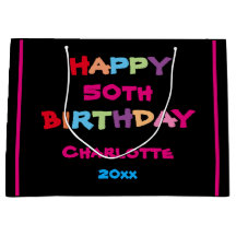 Fun coloré Nom personnalisé Année Date Joyeux Anni