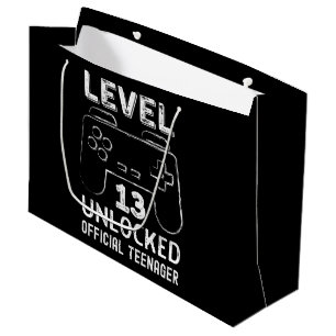Grand Sac Cadeau Funny 13e anniversaire niveau 13 joueurs déverroui