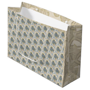 Grand Sac Cadeau G Bureau de création Fleur bleue