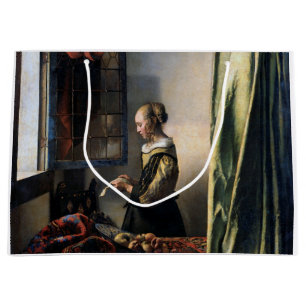 Grand Sac Cadeau Girl Reading a Letter à Open Window, Vermeer