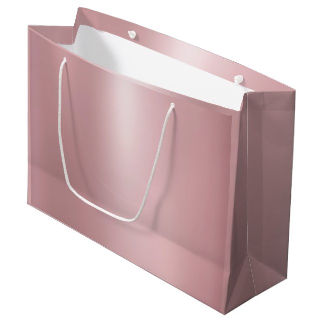 Grand Sac Cadeau Glamor Elégant Rose moderne Modèle Or tendance (Devant Angle)