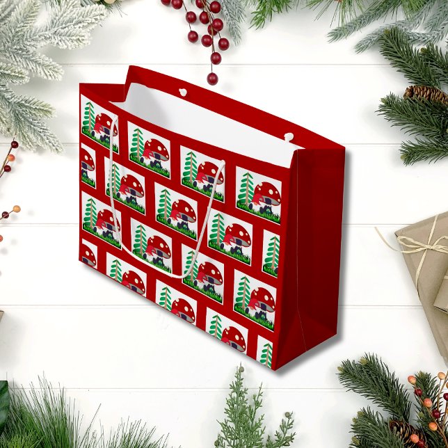 Grand Sac Cadeau Gnome Mignonne À La Maison (Créateur téléchargé)