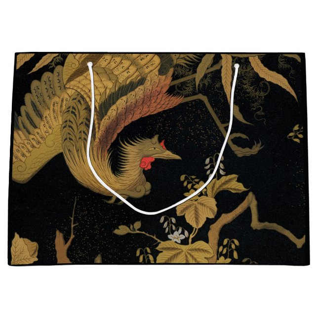 Grand Sac Cadeau Golden Bird Japanese Classic Antique (Devant)