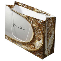 Golden Ornate Frame Gift Bag