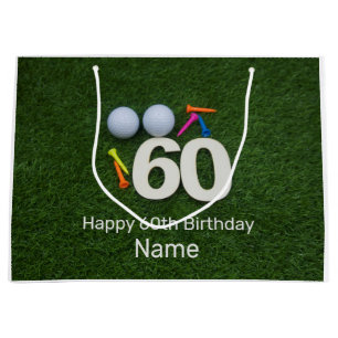 Grand Sac Cadeau Golf 60e Anniversaire Golfeur avec balle de golf e