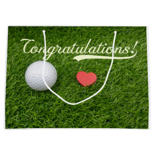 Grand Sac Cadeau Golf Félicitations balle de golf avec amour sur ve