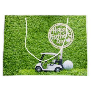 Grand Sac Cadeau Golf Papa en Fête des pères Cadeau d'anniversaire