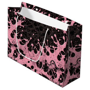 Grand Sac Cadeau Gothique Grunge Pink Paint Splash