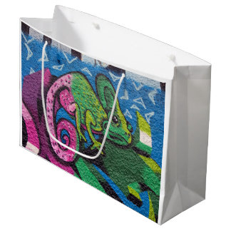 Grand Sac Cadeau Graffiti coloré Chameleon