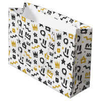 Graffiti Hip hop Tags Black and Gold Rap Doodles