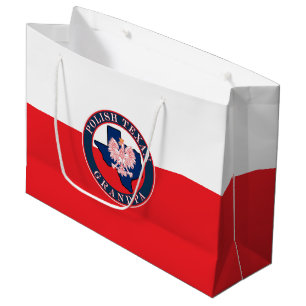 Grand Sac Cadeau Grand-père texan polonais rond