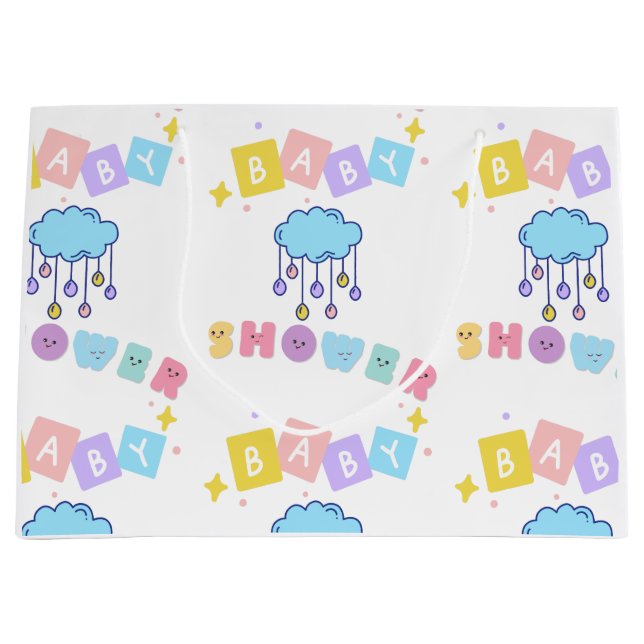 Grand Sac Cadeau Grand sac-cadeau pour Baby Shower (Devant)