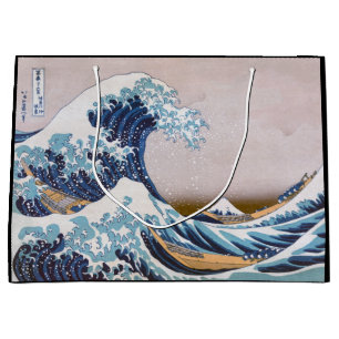 Grand Sac Cadeau Grande vague du tsunami Kanagawa Japon par Hokusai
