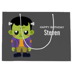 Grand Sac Cadeau Green Frankenstein Monster Halloween Anniversaire