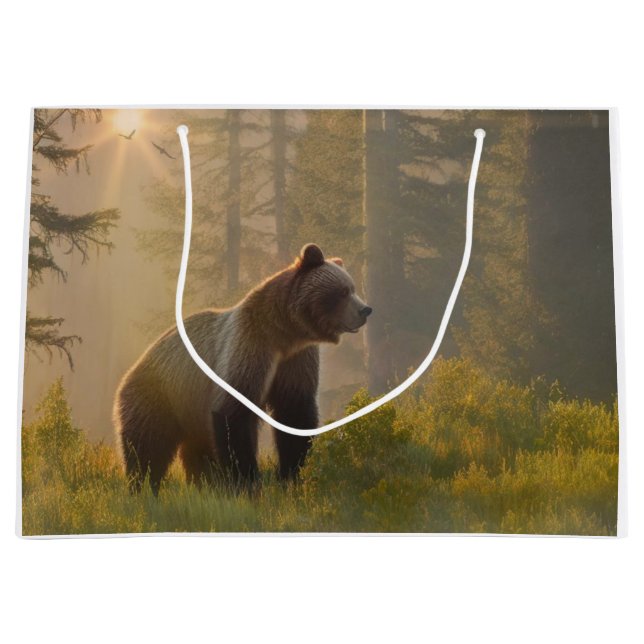 Grand Sac Cadeau Grizzly Bear (Devant)