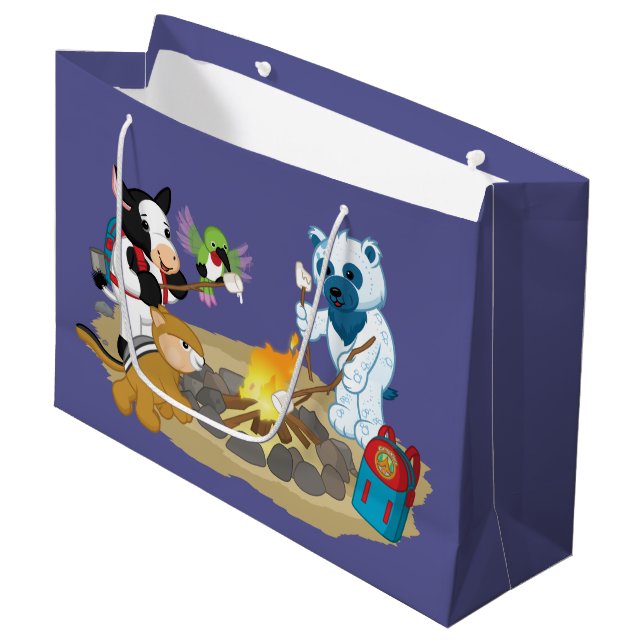 Grand Sac Cadeau Guimauves de feu de camp de Webkinz | (Devant Angle)