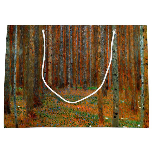 Grand Sac Cadeau Gustav Klimt - Forêt de pins de Tannenwald (Devant)