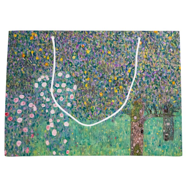 Grand Sac Cadeau Gustav Klimt - Roseraies sous les Arbres (Devant)