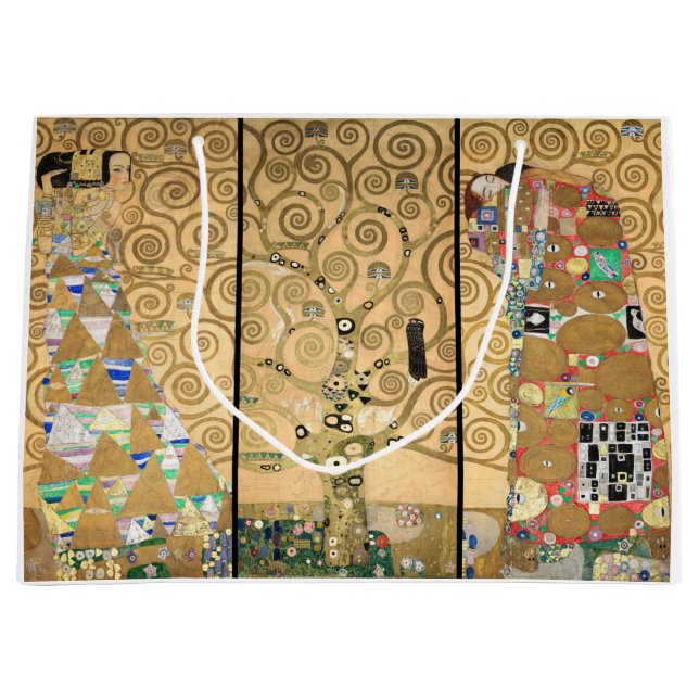Grand Sac Cadeau Gustav Klimt - Stoclet Frieze Arbre de vie (Devant)
